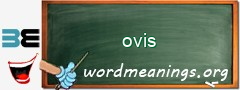 WordMeaning blackboard for ovis